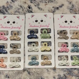 🛍3 For $18🛍 Mini Bow Claw Clips- Set Of 18